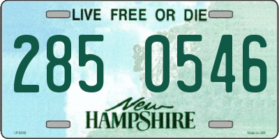 NH license plate 2850546