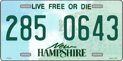 NH license plate 2850643