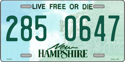 NH license plate 2850647
