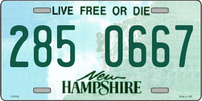 NH license plate 2850667