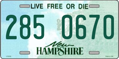 NH license plate 2850670