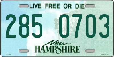 NH license plate 2850703