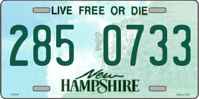 NH license plate 2850733