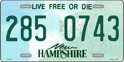NH license plate 2850743