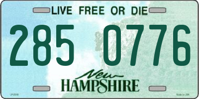 NH license plate 2850776
