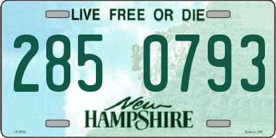 NH license plate 2850793
