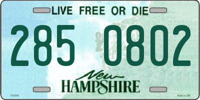 NH license plate 2850802