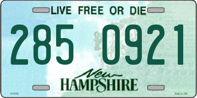 NH license plate 2850921