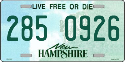 NH license plate 2850926