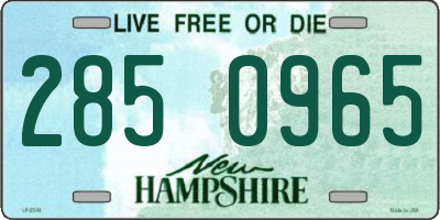 NH license plate 2850965