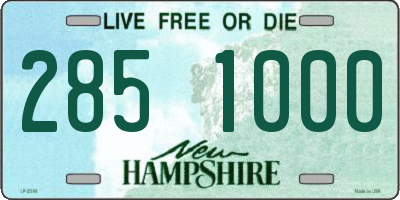 NH license plate 2851000