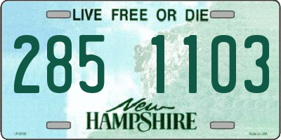 NH license plate 2851103