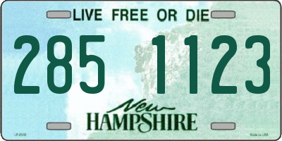 NH license plate 2851123