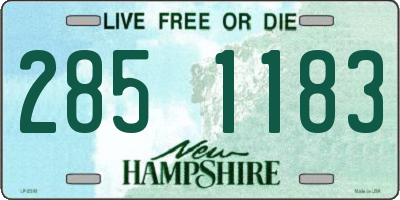 NH license plate 2851183