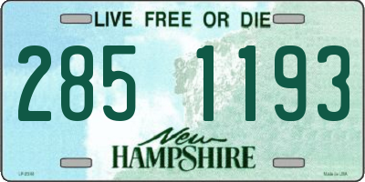 NH license plate 2851193