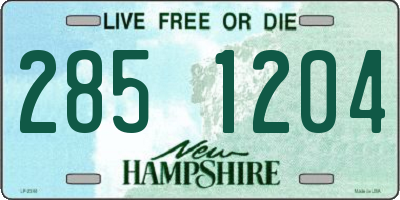 NH license plate 2851204