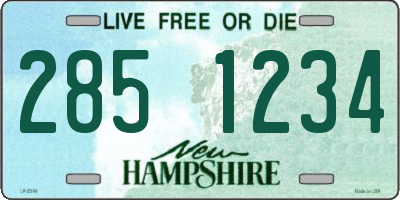 NH license plate 2851234
