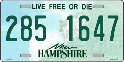 NH license plate 2851647