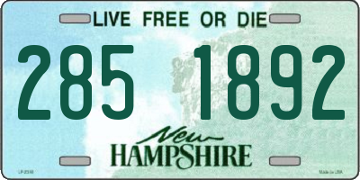 NH license plate 2851892