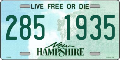 NH license plate 2851935