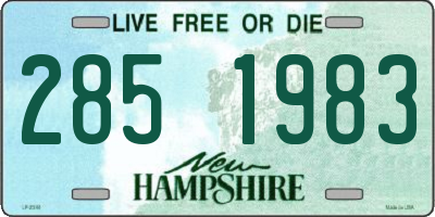 NH license plate 2851983