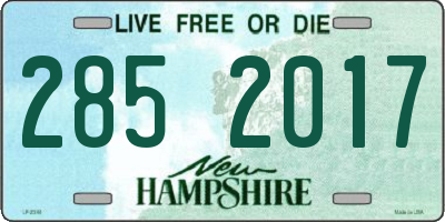 NH license plate 2852017