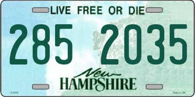 NH license plate 2852035