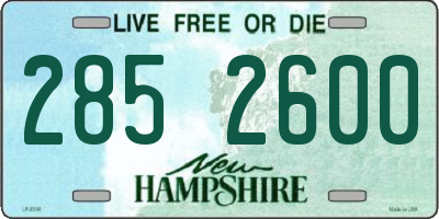 NH license plate 2852600