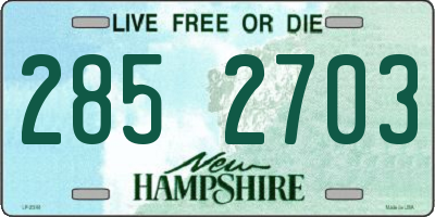 NH license plate 2852703