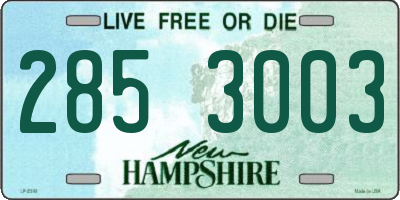 NH license plate 2853003