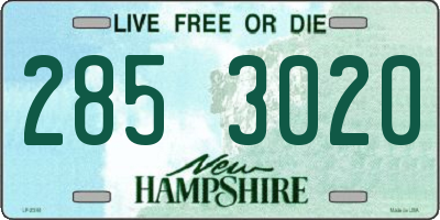 NH license plate 2853020