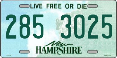 NH license plate 2853025