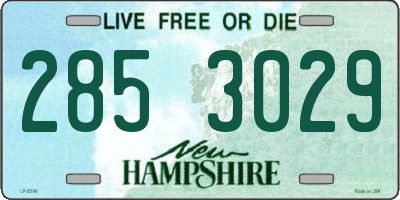NH license plate 2853029