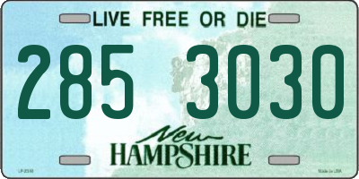 NH license plate 2853030