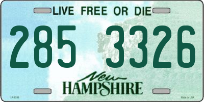 NH license plate 2853326