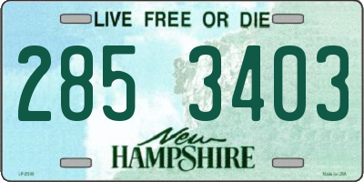 NH license plate 2853403