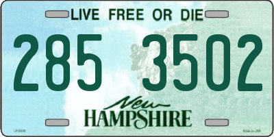 NH license plate 2853502
