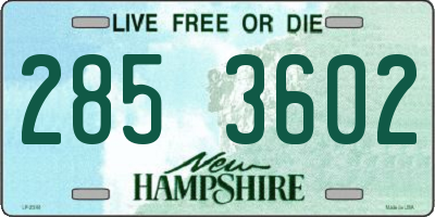 NH license plate 2853602