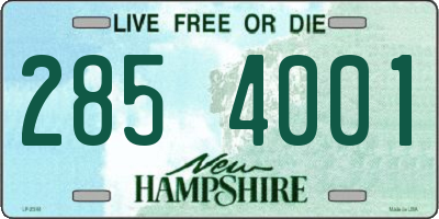 NH license plate 2854001