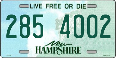 NH license plate 2854002