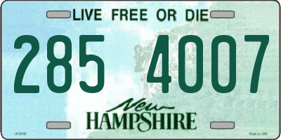 NH license plate 2854007