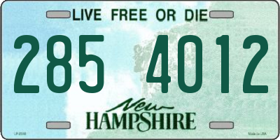 NH license plate 2854012