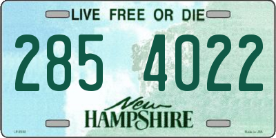 NH license plate 2854022