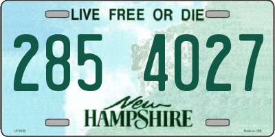 NH license plate 2854027