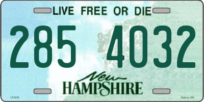 NH license plate 2854032
