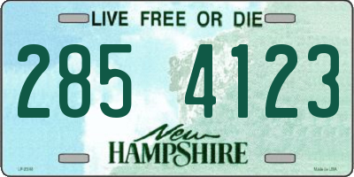 NH license plate 2854123