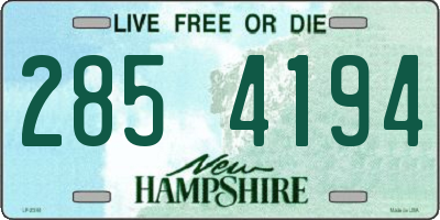 NH license plate 2854194