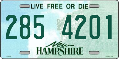 NH license plate 2854201