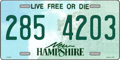 NH license plate 2854203