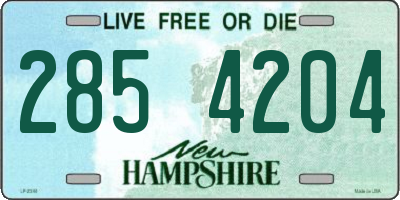 NH license plate 2854204